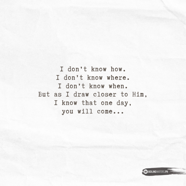 I will wait for you