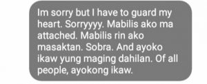 No, we’re not afraid to fall inlove.