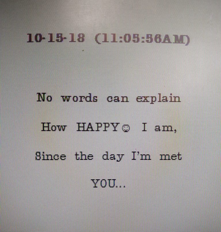 10•15•18 (11:05:56 AM) Nice to meet You Ma’am