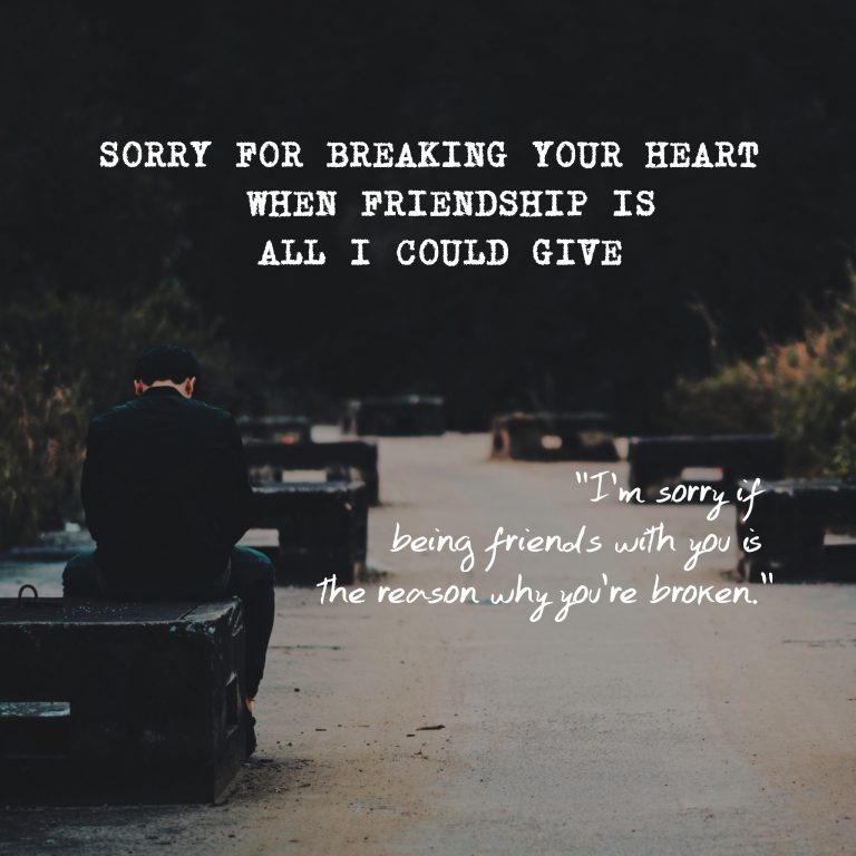 Sorry For Breaking Your Heart When Friendship Is All I Could Give