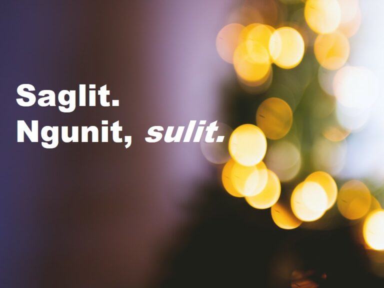 SAGLIT, NGUNIT SULIT