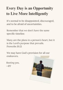 We May Have GOD’S Provision For All Our Endeavors